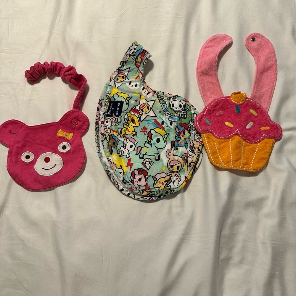 Tokidoki X Bebe au Lait, Pink Bear and Cupcake Kids Accessories Set of 3